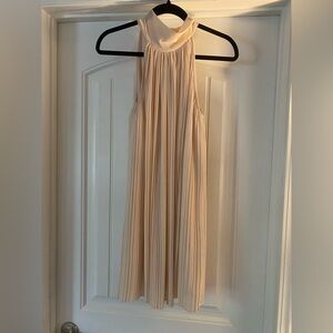 Blush high neck dress